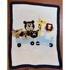 Crochet Baby Afghan Animal Car 3D Blanket Monkey Giraffe Dog Horse Bear Owl